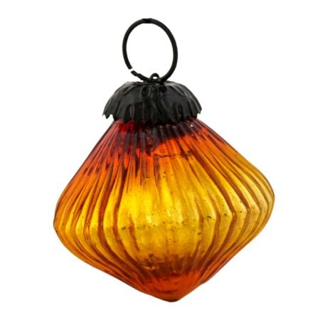 Decorative Amber Glass Christmas Ornament Hanging