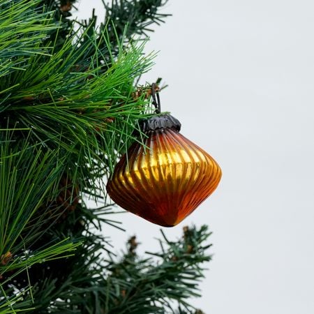Decorative Amber Glass Christmas Ornament Hanging