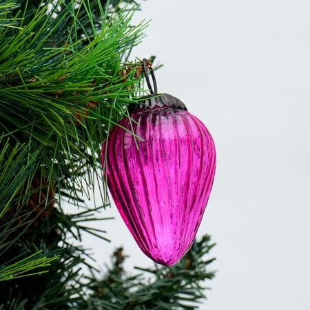Decorative Pink Glass Christmas Ornament Hanging