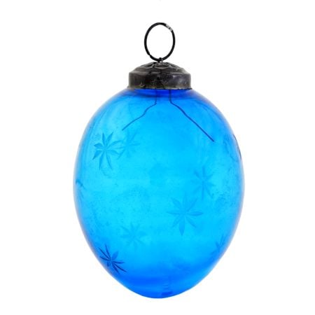 Turquoise Avocado Star Cut Christmas Hanging