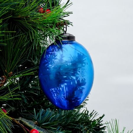 Turquoise Avocado Star Cut Christmas Hanging