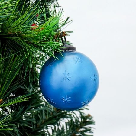 Turquoise Plum Star Cut Christmas Hanging