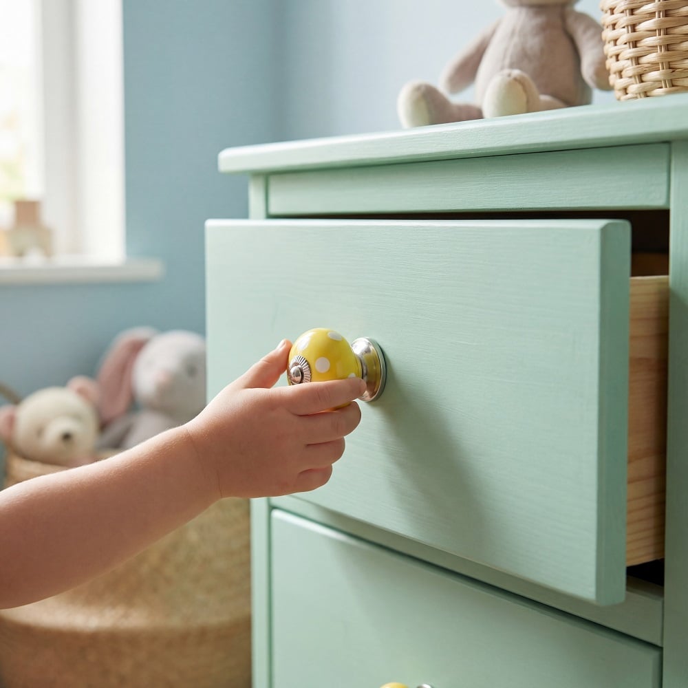 16 Pieces Ceramic Multicolor Polka Dotted Living Room Drawer Knobs