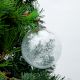 Clear Leaf Cut Round Christmas Hanging