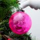 Pink Leaf Cut Christmas Hanging