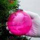 Pink Leaf Cut Christmas Hanging