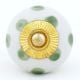 White Green Polka Dot Ceramic Cabinet Knob
