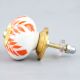 Orange Leaf Ceramic Knob