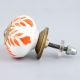 Orange Leaf Ceramic Knob