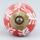 Red White Leaf Knob