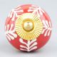 Red White Leaf Knob