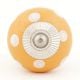 Mustard Polka Dot Ceramic Dresser Knob