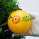 Yellow Round Flower Christmas Hanging