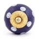 Navy Blue White Polka Dot Knob