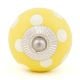 Yellow Dotted Small Ceramic Cabinet Knobs