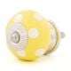 Yellow Dotted Small Ceramic Cabinet Knobs