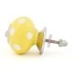 Yellow Dotted Small Ceramic Cabinet Knobs