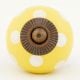 Yellow Dotted Small Ceramic Cabinet Knobs