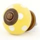Yellow Dotted Small Ceramic Cabinet Knobs