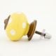 Yellow Dotted Small Ceramic Cabinet Knobs