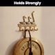 Vintage Brass Key Holder for 4 keys Wall Decor 3 Ducks Design