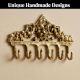Brass Victorian Small Floral Arrrangement Six Wall Hook