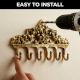 Brass Victorian Small Floral Arrrangement Six Wall Hook
