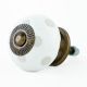 White Polka Dot Ceramic Knob 45