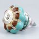 Sea Green And Brown Ceramic Cabinet Knobs
