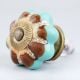 Sea Green And Brown Ceramic Cabinet Knobs