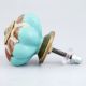 Sea Green And Brown Ceramic Cabinet Knobs