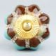 Sea Green And Brown Ceramic Cabinet Knobs