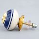 Navy Blue Striped Knob