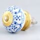 Blue Aster Flower Dresser Knob