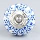 Blue Aster Flower Dresser Knob