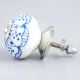 Blue Aster Flower Dresser Knob