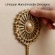 Golden Wall Brass Decorative Hook - Pack of 3