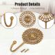 Golden Wall Brass Decorative Hook - Pack of 3