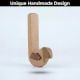 Natural Bird Shape Wooden Adheshive Wall Hook-Pack of 3