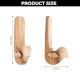 Natural Bird Shape Wooden Adheshive Wall Hook-Pack of 1