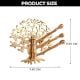 Brass Golden Decorative Tree Swivel Tri Arm Hook