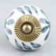 Grey Floral Leaf Knob (1)