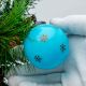 Vintage Turquoise Glass Hanging Ornament