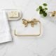 Elegant Brass Bow Toilet Paper Holder Wall Mounted Bathroom Accessory