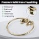 Premium Brass Bow Design Ring Hanger for Bathroom