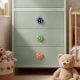 8 Pieces Multicolor Ceramic Polka Dotted Living Room Cupboard Knobs