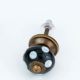 Black Ceramic Polka Dotted Living Room Cupboard Knobs