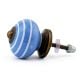 6 Pieces Ceramic Multicolor Striped Kitchen Cupboard Knobs