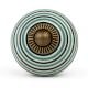 3 Pieces Ceramic Multicolor Striped Kitchen Cupboard Knobs