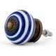 6 Pieces Handmade Ceramic Multicolor Striped Living Room Cupboard Knobs